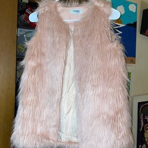 Pink Faux fur vest
